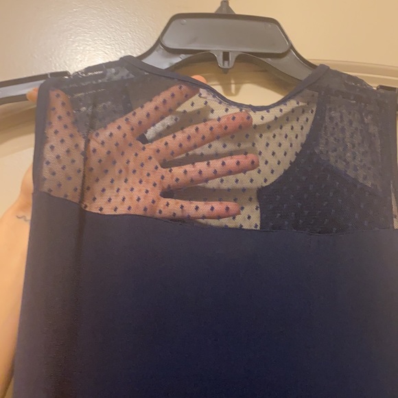 Cache cache navy blue t-shirt not sleeves size XS - Picture 5 of 8